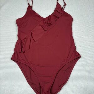 La Vie En Rose Burgundy One-Piece Swimsuit